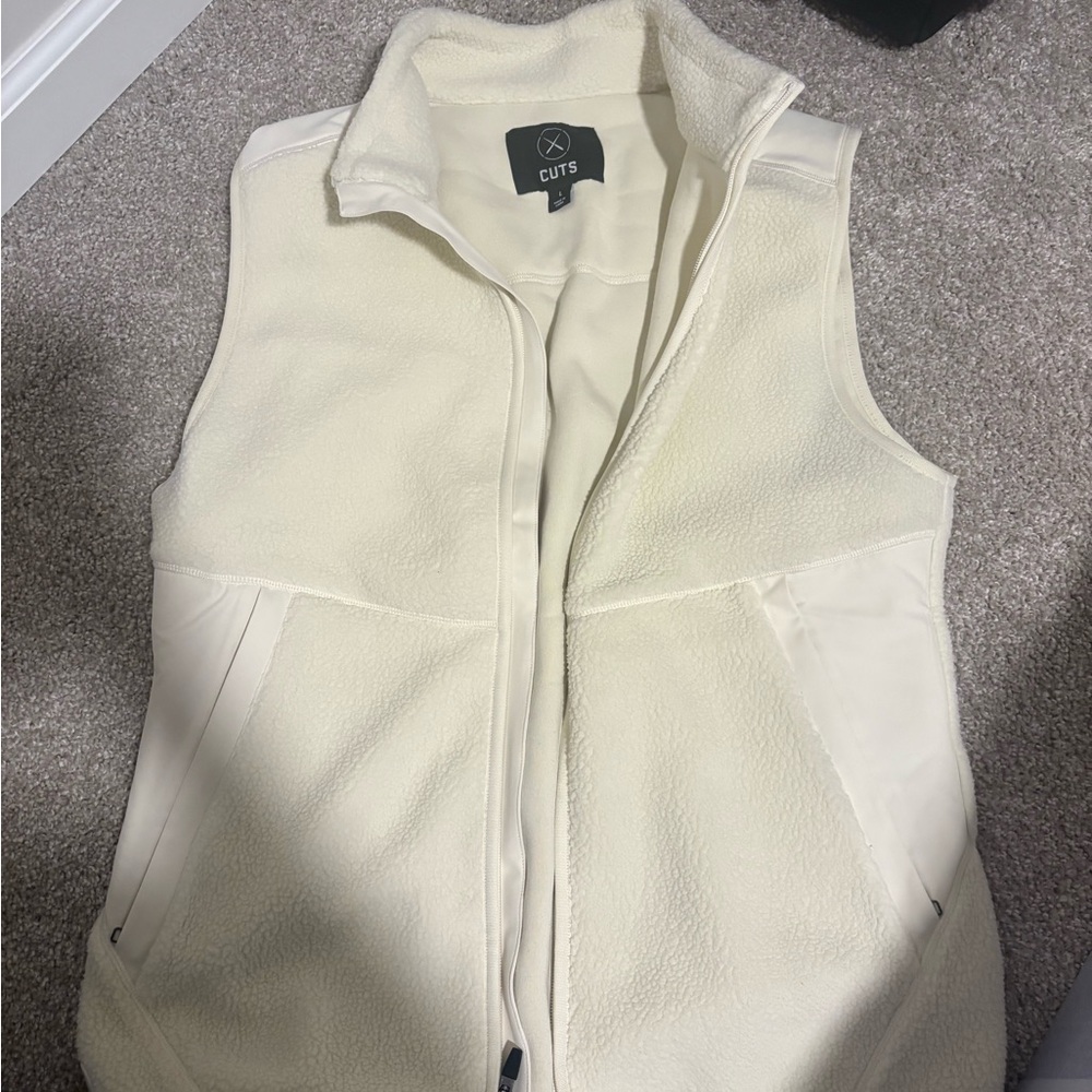 Cuts Clothing mens Cream Vest